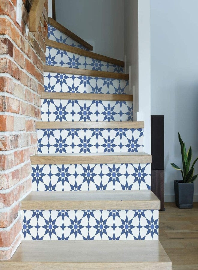 WALLTON والتون - مغربي - 8 ملصقات بلاط للمطبخ، جدار خلفي، حمام، أرضية، خشب، زجاج، لاصق، ديكور منزلي، أثاث (متعدد الألوان، 8x8 بوصة، 36 قطعة) - Image 4